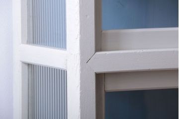 アンティーク家具　アンティーク　大きなペイント収納棚(陳列棚・収納棚)