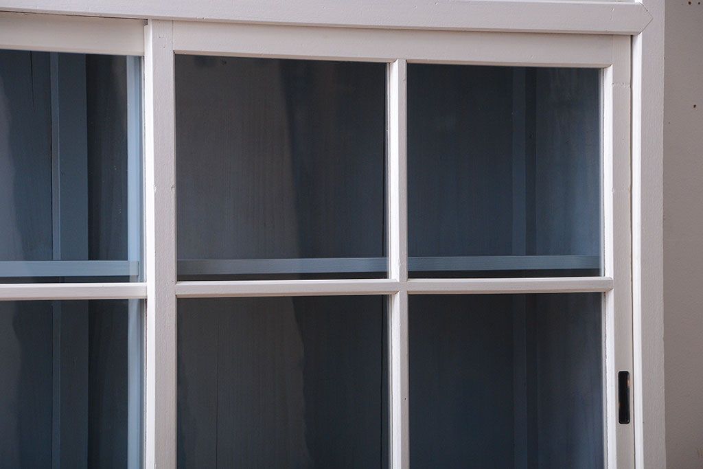 アンティーク家具　アンティーク　大きなペイント収納棚(陳列棚・収納棚)