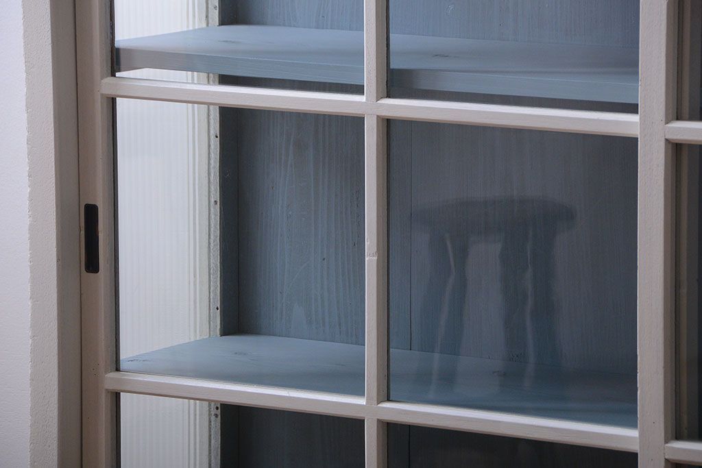 アンティーク家具　アンティーク　大きなペイント収納棚(陳列棚・収納棚)