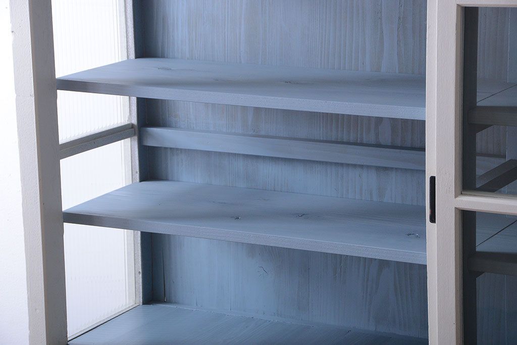 アンティーク家具　アンティーク　大きなペイント収納棚(陳列棚・収納棚)