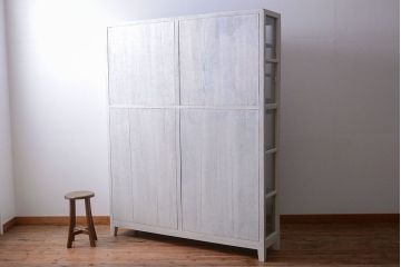 アンティーク家具　アンティーク　大きなペイント収納棚(陳列棚・収納棚)