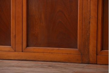 和製アンティーク　レトロガラスの上質なガラス戸2枚セット