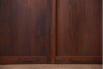 古民具・骨董　すりガラス入り!変わり型格子戸(板戸)