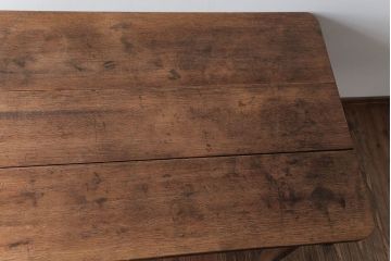 アンティーク家具　インダストリアルデザイン　古い木製のアンティークデスク(作業台)