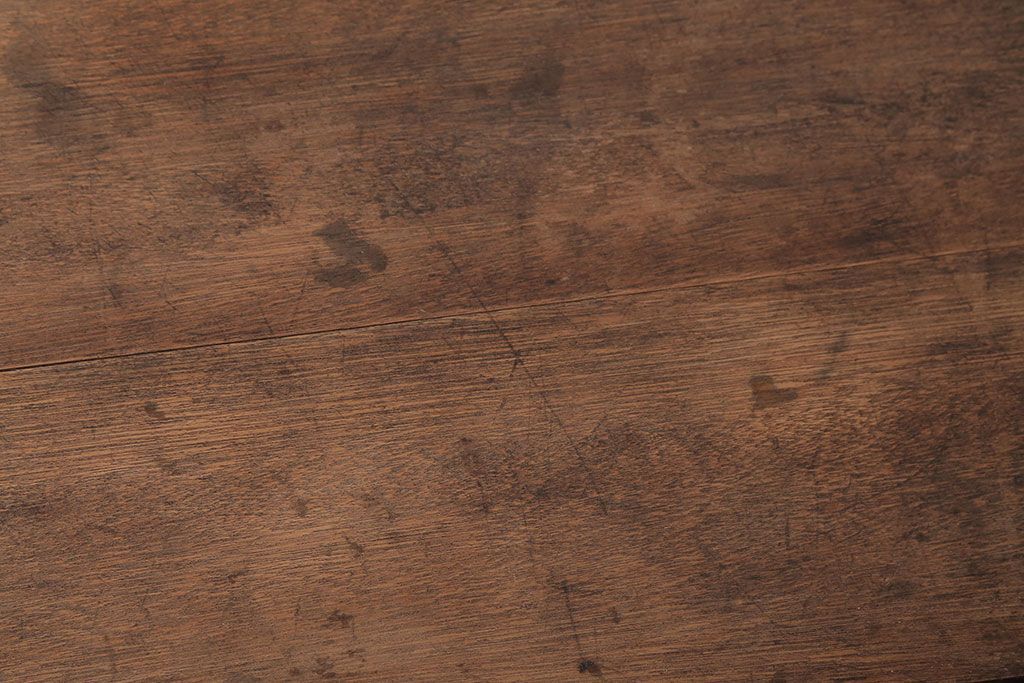 アンティーク家具　インダストリアルデザイン　古い木製のアンティークデスク(作業台)