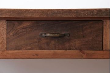 アンティーク家具　インダストリアルデザイン　古い木製のアンティークデスク(作業台)