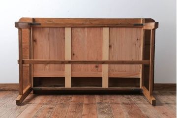 アンティーク家具　インダストリアルデザイン　古い木製のアンティークデスク(作業台)