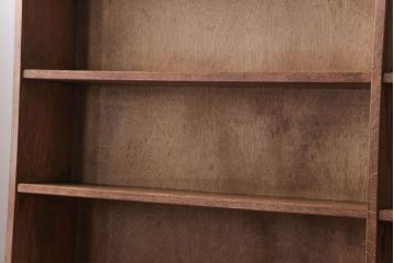 アンティーク家具　和製アンティーク　古い木の味わい深い横型本棚(ブックシェルフ)