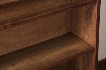 アンティーク家具　和製アンティーク　古い木の味わい深い横型本棚(ブックシェルフ)