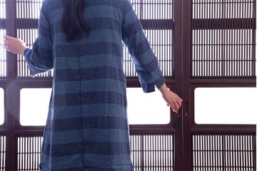 古民具・骨董　腰板欅材!モールガラス入り格子戸4枚セット