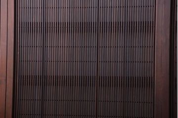 古民具・骨董　腰板欅材!モールガラス入り格子戸4枚セット