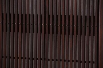 古民具・骨董　腰板欅材!モールガラス入り格子戸4枚セット