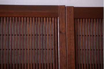 古民具・骨董　裏障子付きの上品な格子戸4枚セット(1)