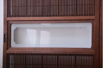 古民具・骨董　裏障子付きの上品な格子戸4枚セット(1)