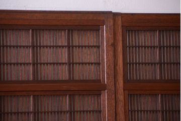 古民具・骨董　裏障子付きの上品な格子戸4枚セット(1)