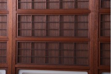 古民具・骨董　裏障子付きの上品な格子戸4枚セット(1)