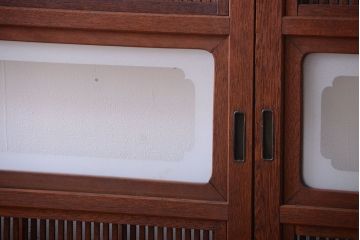古民具・骨董　裏障子付きの上品な格子戸4枚セット(1)