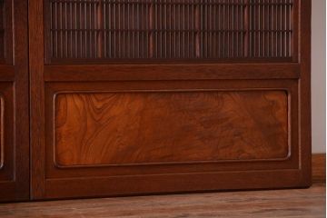 古民具・骨董　裏障子付きの上品な格子戸4枚セット(1)