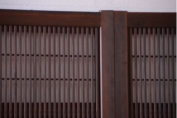 古民具・骨董　裏障子付きの上品な格子戸4枚セット(2)