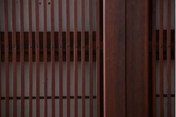 古民具・骨董　裏障子付きの上品な格子戸4枚セット(2)