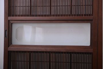 古民具・骨董　裏障子付きの上品な格子戸4枚セット(2)
