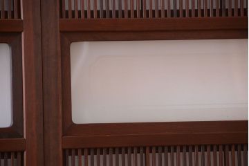 古民具・骨董　裏障子付きの上品な格子戸4枚セット(2)