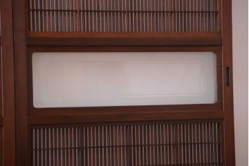 古民具・骨董　裏障子付きの上品な格子戸4枚セット(2)