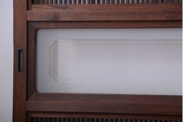 古民具・骨董　裏障子付きの上品な格子戸4枚セット(2)
