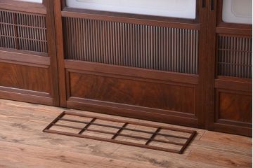 古民具・骨董　裏障子付きの上品な格子戸4枚セット(2)