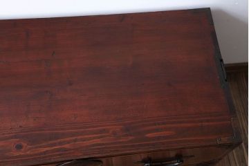 アンティーク家具　和製アンティーク　前面欅材!シンプルな時代箪笥ローボード(1)