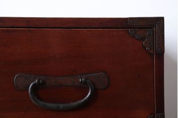 アンティーク家具　和製アンティーク　前面欅材!シンプルな時代箪笥ローボード(1)