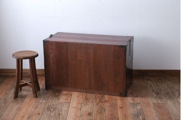 アンティーク家具　和製アンティーク　前面欅材!シンプルな時代箪笥ローボード(2)