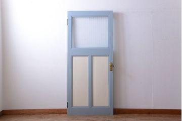 アンティーク　モールガラス入りのおしゃれなペイントドア