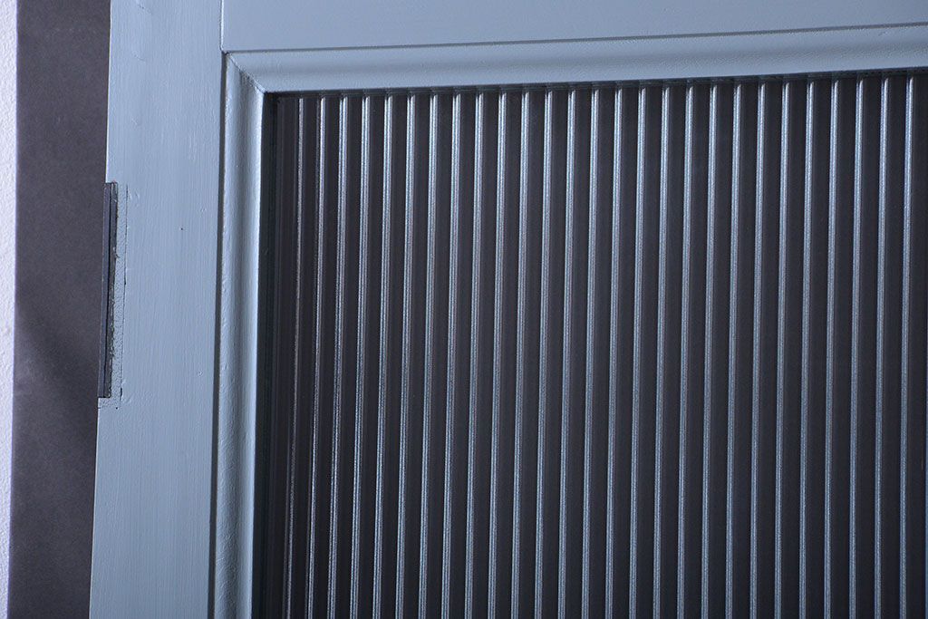 アンティーク　モールガラス入りのおしゃれなペイントドア