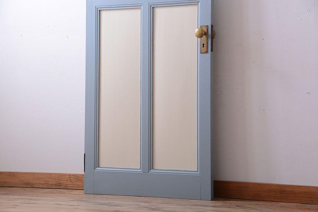 アンティーク　モールガラス入りのおしゃれなペイントドア