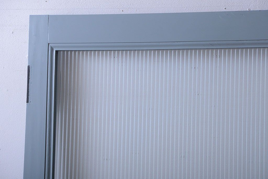 アンティーク　モールガラス入りのおしゃれなペイントドア