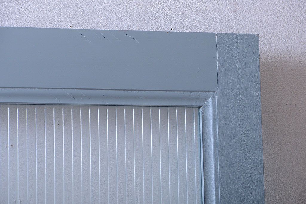 アンティーク　モールガラス入りのおしゃれなペイントドア