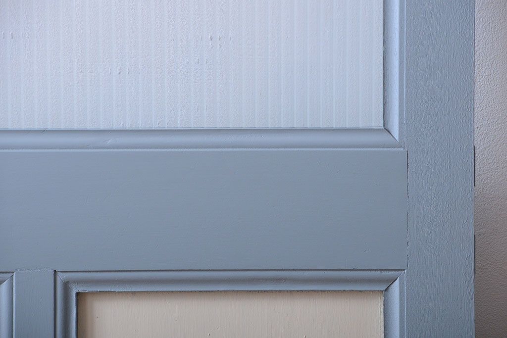 アンティーク　モールガラス入りのおしゃれなペイントドア