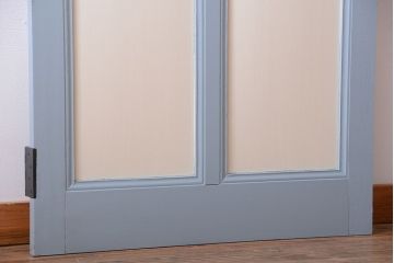 アンティーク　モールガラス入りのおしゃれなペイントドア