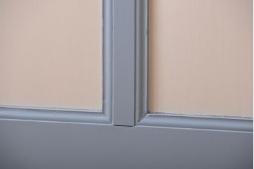 アンティーク　モールガラス入りのおしゃれなペイントドア