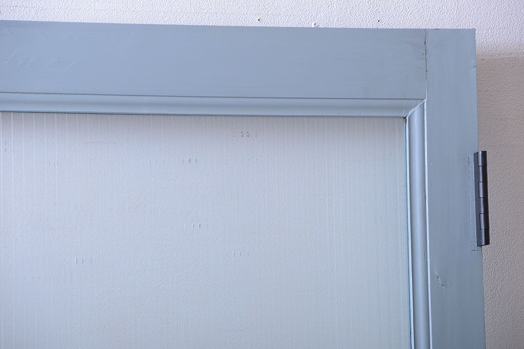 アンティーク　モールガラス入りのおしゃれなペイントドア