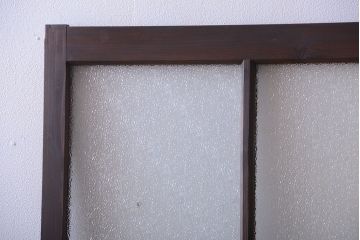 和製アンティーク　レトロなガラス引き戸2枚セット(窓)(1)