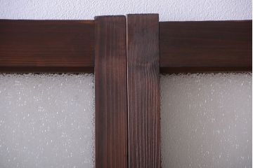 和製アンティーク　レトロなガラス引き戸2枚セット(窓)(1)