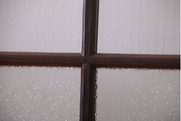 和製アンティーク　レトロなガラス引き戸2枚セット(窓)(1)
