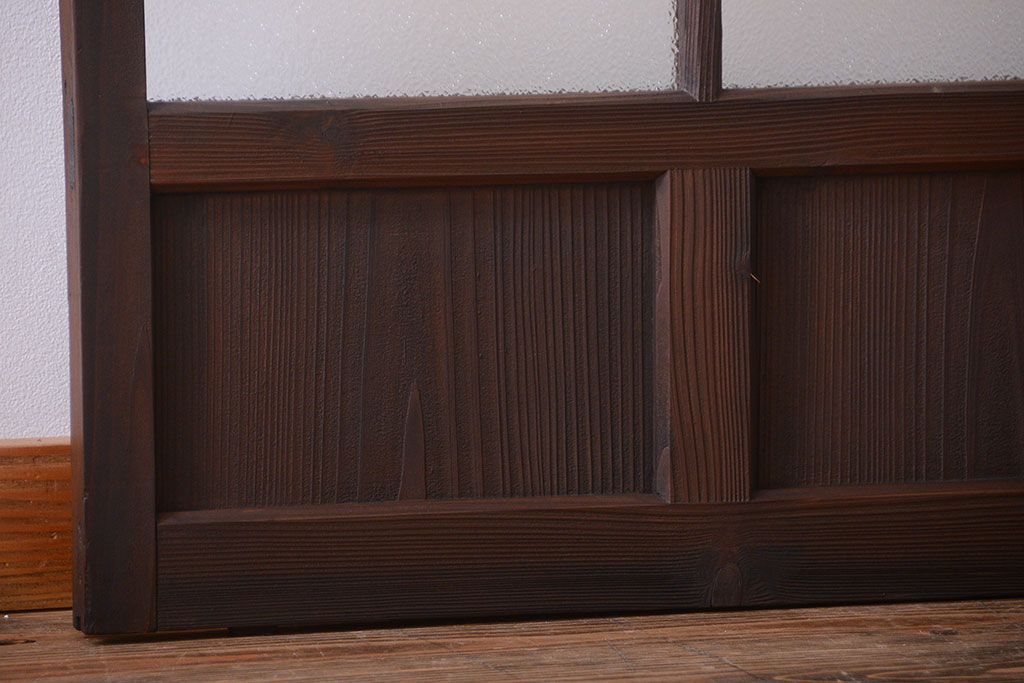 和製アンティーク　レトロなガラス引き戸2枚セット(窓)(1)