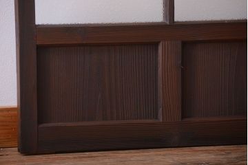 和製アンティーク　レトロなガラス引き戸2枚セット(窓)(1)