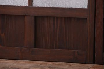 和製アンティーク　レトロなガラス引き戸2枚セット(窓)(1)