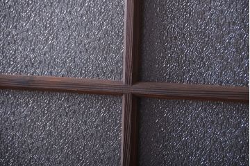 和製アンティーク　レトロなガラス引き戸2枚セット(2)