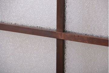 和製アンティーク　レトロなガラス引き戸2枚セット(2)