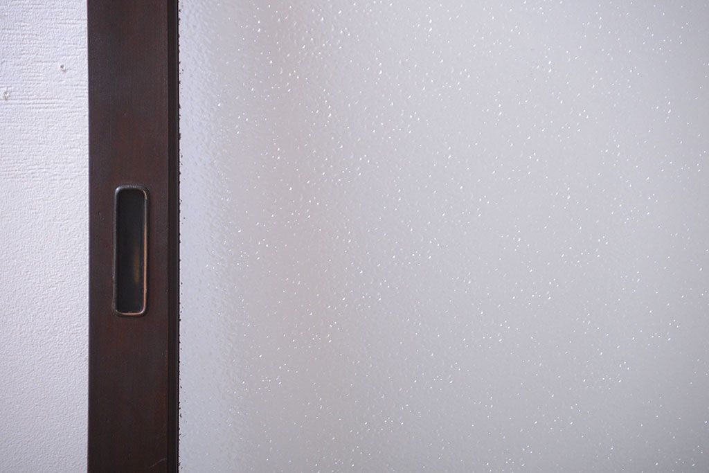 大正ロマン　当時物色ガラス入り!アンティーク引き戸2枚セット(窓)